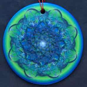 ROUND CERAMIC
ORNAMENT
 TURQUOISE 1